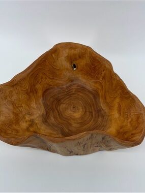 Teek Wood Decorative Bowl, Centerpiece, Serving Bowl